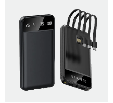 Повербанк KT T51X 50000mAh з набором зарядних кабелів Чорний