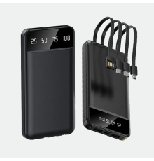 Повербанк KT T51X 50000mAh з набором зарядних кабелів Чорний