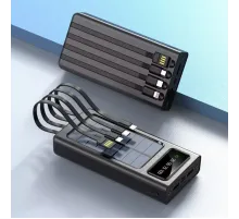 Зарядное устройство для телефона Power Bank 30000 mAh с солнечной панелью UKC Зарядное устройство для телефона Power Bank 30000 mAh с солнечной панелью UKC
