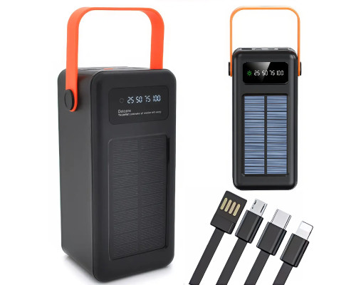 Портативний зарядний пристрій із сонячною панеллю Power Bank YM-639 CX Зовнішній акумулятор на 120000 mAh