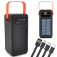 Портативний зарядний пристрій із сонячною панеллю Power Bank YM-639 CX Зовнішній акумулятор на 120000 mAh
