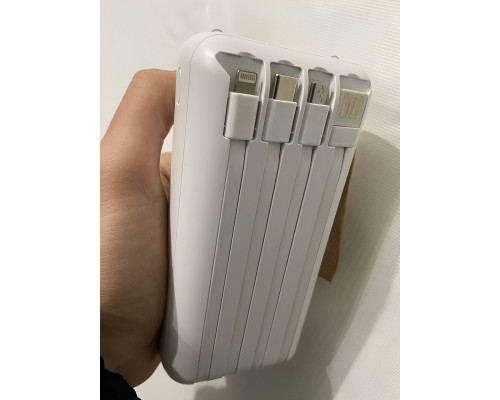 Повербанк Viaking 30000 mAh с солнечной панелью, 4 кабеля, Портативное зарядное устройство Повербанк Viaking 30000 mAh с солнечной панелью, 4 кабеля, Портативное зарядное устройство