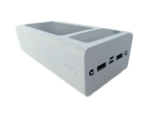 УМБ Power Bank Solar 50000mAh повербанк 4 в 1 с солнечной панелью, экраном, фонариком White