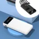Повербанк KT T51X 50000mAh з 4 кабелями і 2 USB-портами Білий