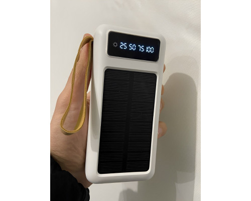 Повербанк Viaking 30000 mAh с солнечной панелью, 4 кабеля, Портативное зарядное устройство Повербанк Viaking 30000 mAh с солнечной панелью, 4 кабеля, Портативное зарядное устройство