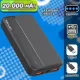 Зовнішній акумулятор Power bank 20000 mAh з USB, Lenyes PX263, Повербанк зі швидким заряджанням