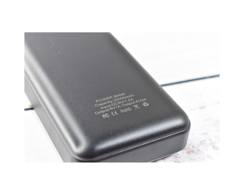 Повербанк KJ-P16 50000 mAh 5 В з ліхтариком портативний зарядний пристрій 20000mAh Чорний Повербанк KJ-P16 50000 mAh 5 В з ліхтариком портативний зарядний пристрій 20000mAh Чорний
