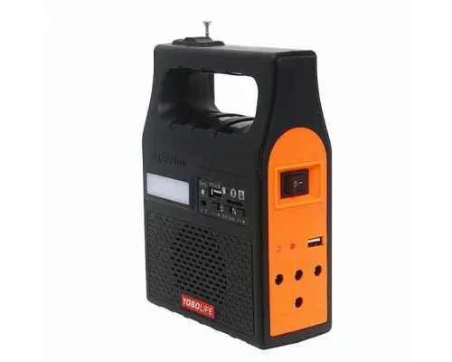 Портативна сонячна станція YOBOLIFE 3601-LM-6V функція Power Bank, потужний ліхтар, FM радіо, MP3 + 2 лампи Портативна сонячна станція YOBOLIFE 3601-LM-6V функція Power Bank, потужний ліхтар, FM радіо, MP3 + 2 лампи
