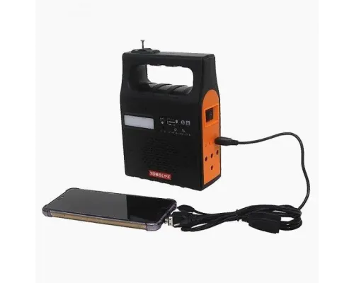 Портативна сонячна станція YOBOLIFE 3601-LM-6V функція Power Bank, потужний ліхтар, FM радіо, MP3 + 2 лампи Портативна сонячна станція YOBOLIFE 3601-LM-6V функція Power Bank, потужний ліхтар, FM радіо, MP3 + 2 лампи