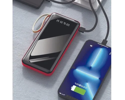 Power Bank повербанк ProTech 8000 mAh LED ліхтар, зарядний кабель 4в1 USB, Type-C, micro USB Z-15