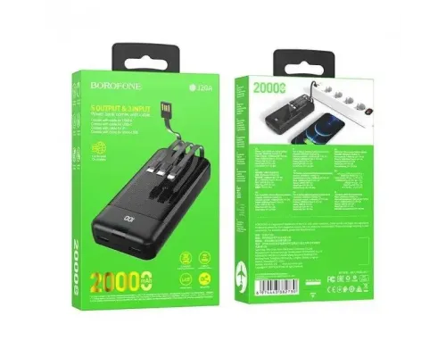УМБ Power Bank Borofone Mobile BJ20A 20000mah черный УМБ Power Bank Borofone Mobile BJ20A 20000mah черный