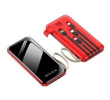 Power Bank повербанк ProTech 8000 mAh LED ліхтар, зарядний кабель 4в1 USB, Type-C, micro USB Z-15