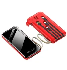 Power Bank повербанк ProTech 8000 mAh LED ліхтар, зарядний кабель 4в1 USB, Type-C, micro USB Z-15
