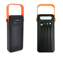 Power bank YM-635 400000mAh Solar Індикатор рівня заряду, для заряджання телефона з вбудованими кабелями