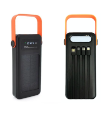 Power bank YM-635 400000mAh Solar Індикатор рівня заряду, для заряджання телефона з вбудованими кабелями