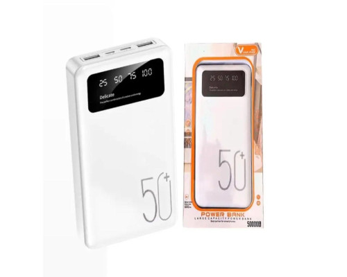 Зарядний пристрій Power Bank Viaking N5 50000 mAh. повербанк з дисплеєм і ліхтариком