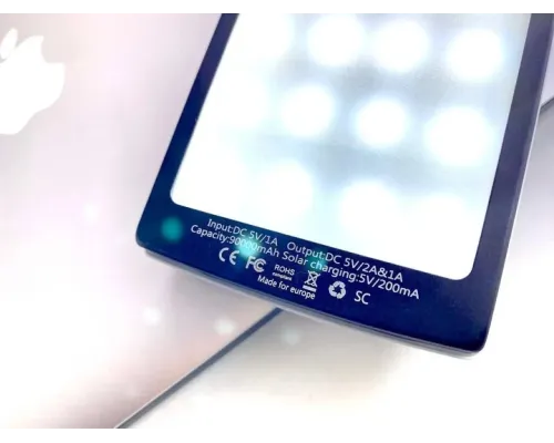 УМБ Power Bank Solar 90000 mAh мобильное зарядное с солнечной панелью и лампой, Power Bank Charger ART-4531