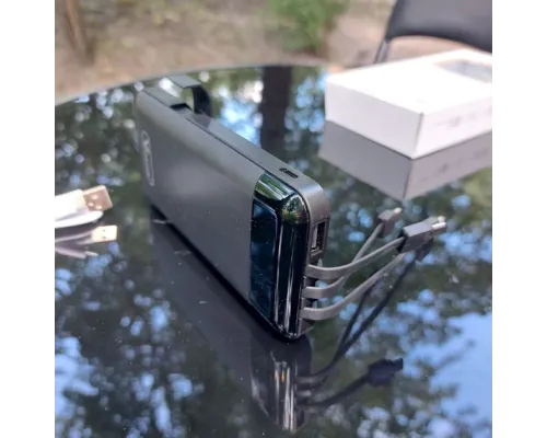 Павербанк 5000 mAh вбудовані кабелі USB, micro USB, Type-C, Lightning з Підставкою для телефона, Портативна Павербанк 5000 mAh вбудовані кабелі USB, micro USB, Type-C, Lightning з Підставкою для телефона, Портативна