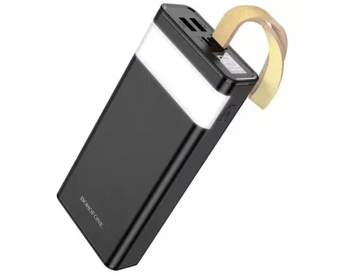 Повербанк BOROFONE BJ18-20000мАг Power Bank з цифровим дисплеєм, ліхтарем, 2хUSB Чорний BYT
