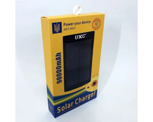 УМБ Power Bank Solar 90000 mAh мобильное зарядное с солнечной панелью и лампой, Power Bank Charger ART-4531