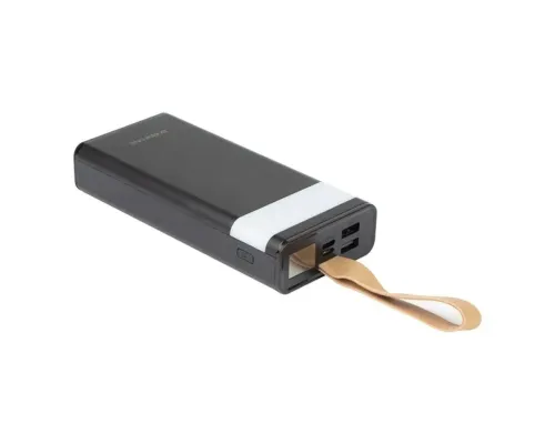 Повербанк BOROFONE BJ18-20000мАг Power Bank з цифровим дисплеєм, ліхтарем, 2хUSB Чорний BYT