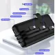 Павербанк 5000 mAh вбудовані кабелі USB, micro USB, Type-C, Lightning з Підставкою для телефона, Портативна