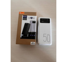 Зарядний пристрій Power Bank Viaking 50000 mAh smartquality N7 на 3 роз'єми з ліхтариком, Портативна бат