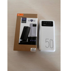 Зарядний пристрій Power Bank Viaking 50000 mAh smartquality N7 на 3 роз'єми з ліхтариком, Портативна бат