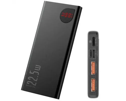 Портативний ЗП Baseus Adaman Metal Digital Display QC 22.5 W 20000 mAh Чорний Портативний ЗП Baseus Adaman Metal Digital Display QC 22.5 W 20000 mAh Чорний