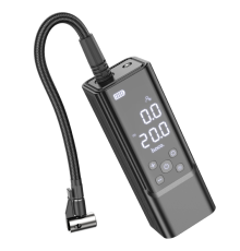 Портативний повітряний насос HOCO ZP7, до 10 атм, вбудований акумулятор 5000mAh, ліхтарик, Black, Box