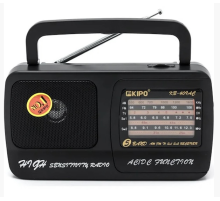 Радіоприймач KIPO KB-408, FM радіо, AUX, корпус пластмас, Black, BOX