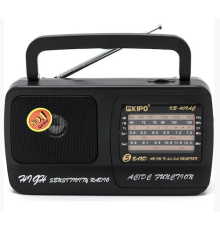 Радіоприймач KIPO KB-408, FM радіо, AUX, корпус пластмас, Black, BOX