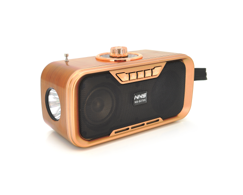 Радіо з ліхтариком NS-S270-S, FM/AM/SW радіо+Solar, Входи: TFcard, USB, Wireless speaker, Bluetooth, Black, Box