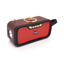 Радіо з ліхтариком NS-S270-S, FM/AM/SW радіо+Solar, Входи: TFcard, USB, Wireless speaker, Bluetooth, Red, Box