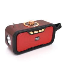 Радіо з ліхтариком NS-S270-S, FM/AM/SW радіо+Solar, Входи: TFcard, USB, Wireless speaker, Bluetooth, Red, Box