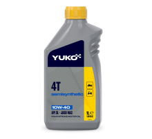 Олія YUKO SEMISYNTHETIC 4T 10W40 API SL для чотирьохтактних бензинових/дизельних двигунів малої мототехніки, каністра 1л, PE