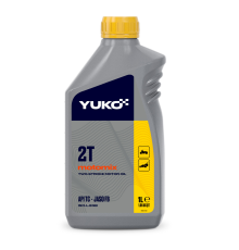 Олія YUKO MOTORMIX 2T для двотактних бензинових двигунів (генератори 2Т, мотокоси, бензопили), каністра 1л, PEТ