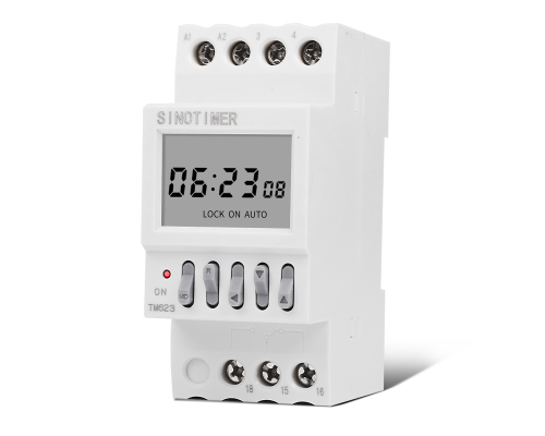 Реле часу Sinotimer TM623, на DIN-рейку, РК-екран, програмований, 16А, 220V, 82х68х35мм