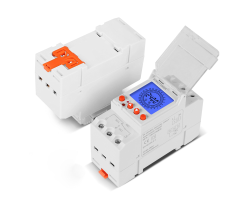 Реле часу Sinotimer TM929BK, 24 години, на DIN-рейку, LCD, програмований, змінна батарея, 30А, 85-265V, 87х65х35 мм