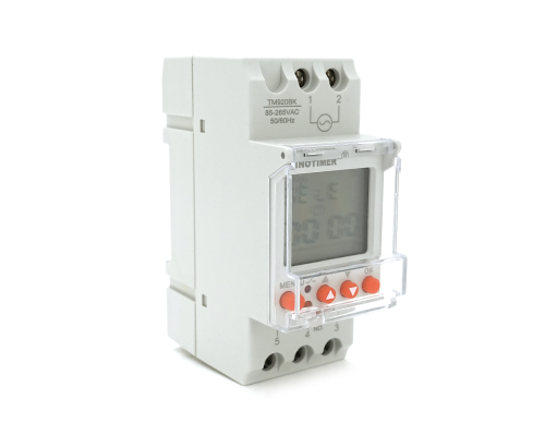 Реле часу Sinotimer TM920BK, на DIN-рейку, LCD, програмований, змінна батарея, 30А, 85-265V, 87х65х36 мм