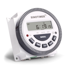 Таймер тижневий Sinotimer TM619-2, програмований, 16А, 200-250V, 60х60х30 мм