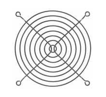 Грати (гриль) для вентиляторів 170mm, Silver