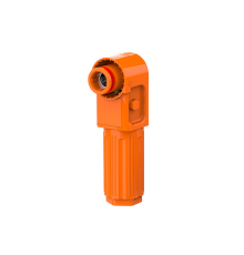 Силовий роз'єм для АКБ SRDB-120 (тато), кутовий, 120А, 1500V, IP67, Orange