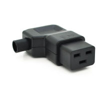 Триконтактний роз'єм IEC320 C19 мама (кутовий), 250V, 16A, під викруткову збірку Q50/500