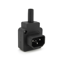 Триконтактний роз'єм IEC320 C14 (кутовий 90°) тато, 250V, 10A, під пайку Q50/500