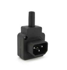 Триконтактний роз'єм IEC320 C14 (кутовий 90°) тато, 250V, 10A, під пайку Q50/500