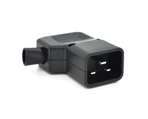Триконтактний роз'єм IEC320 C20 тато (кутовий), 250V, 16A, під викруткове складання Q50/500 Триконтактний роз'єм IEC320 C20 тато (кутовий), 250V, 16A, під викруткове складання Q50/500