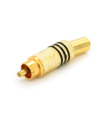 Роз'єм RCA з пружиною (під болт) латунь, 100шт в упаковці, ціна за штуку, Black