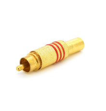 Роз'єм RCA з пружиною (під болт) латунь, 100шт в упаковці, ціна за штуку, Red