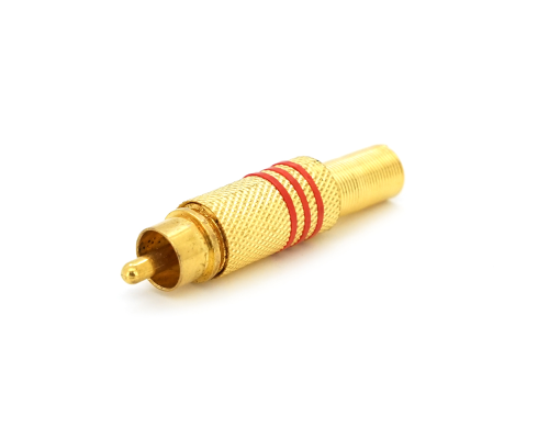 Роз'єм RCA з пружиною (під болт) латунь, 100шт в упаковці, ціна за штуку, Red
